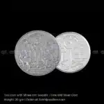 20gm Silver Laxmi, Saraswati & Ganesha coin | Fine 999 Silver