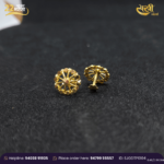 Floral 22K Gold Stud Earring