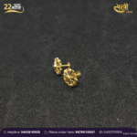 Floral Radiance 22K Gold Stud Earrings - Image 3