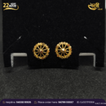 Floral Radiance 22K Gold Stud Earrings