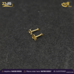 Divine 'Om' 22K Gold Stud - Image 3