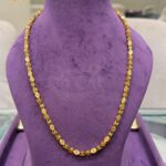 Textured Coin Link Chain – 925 Silver Gold Plated Men’s Chain