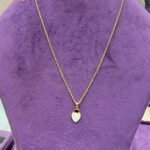 Minimal Leaf Pendant with Chain – 925 Sterling Silver Rose Gold Plated