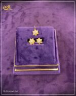 Floral Star Pendant Set with Center Stone – 9KT Gold Ultra Lightweight Design