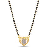 Heart with stones 9KT Gold Mangalsutra