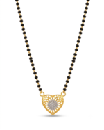 Heart with stones 9KT Gold Mangalsutra