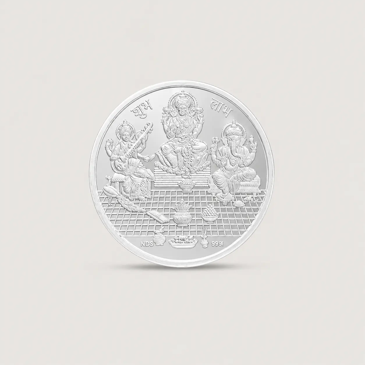 Laxmi, Ganesha, Sarawati Silver Coin Trio - Sakhi Jewellers https://sakhijewellers.com/wp-content/uploads/2022/04/Sakhi-Jewellers-Akshaya-Tritiya