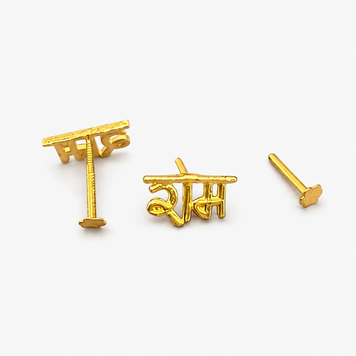 RAM Stud in 18K Yellow Gold - Image 2
