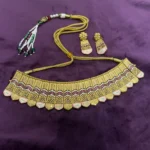 Flat Flowerly Hasli Set | 1gm Gold Hasli Set