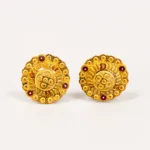 Round Gold Tops with Meenagari | 22K 916 Hallmarked